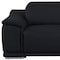 Homeroots 76in Black and Silver Italian Leather Power Reclining Loveseat 720514 - alternate 3