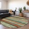 Homeroots 8' Sage Black And Red Round Striped Washable Indoor Outdoor Area Rug 598928 - alternate 3