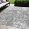 Homeroots 5' X 8' Gray And Ivory Abstract Washable Indoor Outdoor Area Rug 612744 - alternate 1
