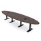 Skutchi Designs 12 Person Conference Table With Power Unit | 14' Oval Table | Harmony Series HAR-OVL-48X168-T.BK-H3041-EBLK - alternate 1