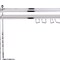 Homeroots 29in Silver Metal and Mirrored Glass Rolling Bar Cart With Wine Storage 402582 - alternate 2