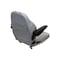 Uni Pro 441 Seat Top Assembly, With Armrests, Gray Vinyl 8384 - alternate 3