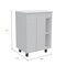 Homeroots Set Of Two White Wood Freestanding Bathroom Vanity With Silver Sink, 2PK 546360 - alternate 3