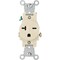 Leviton 20A Ivory Heavy-Duty 6-20R Grounding Single Outlet S11-05821-0IS - alternate 1