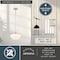 Vaxcel Eastgate 1-Light Satin Nickel Schoolhouse Globe Pendant Light with Opal Glass Shade P0459 - alternate 2