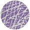 Homeroots 8' Purple And White Round Abstract Washable Indoor Outdoor Area Rug 559312 - alternate 2