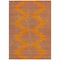 Homeroots 9' X 12' Orange And Blue Geometric Washable Indoor Outdoor Area Rug 598768 - alternate 2