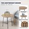 Leisuremod Round 19.7 in W, 19.3 in L, MDF/Stainless Steel, Natural Wood RSBL-19NW - alternate 2