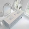 James Martin Vanities Breckenridge 72" Dbl Vanity, Serenity Blue, w/3 CM Siberian Silestone Top w/FreePower WirelessCharger 330-V72-SRB-FSFR - alternate 3