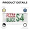 Signmission Pizza Slice $4, 36 Inch x 96 Inch, Vinyl Banner B-96-30808 - alternate 2