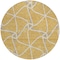 Homeroots 8' Gold And Ivory Round Geometric Washable Indoor Outdoor Area Rug 612871 - alternate 2