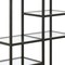 Homeroots 42" Black Metal and Glass Five Tier Geometric Bookcase 527571 - alternate 3