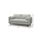 Homeroots 72" Gray Fabric Sofa With Brown Legs 640990 - alternate 2