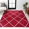 Jonathan Y Cole Minimalist Diamond Trellis Red/White 4 ft. x 6 ft. Area Rug SEU102I-4 - alternate 1