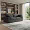 Homeroots 80in Black Linen Blend Modular Loveseat 714582 - alternate 4