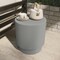 Leisuremod Eden 14 in Round Stone Side Table, Weatherproof Pedestal Base, Fully Assembled EST14LGR - alternate 2