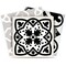 Homeroots 4" X 4" Black White and Gray Bella Peel and Stick Tiles 399960 - alternate 1