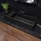 Alfi Brand 39 inch Black Matte Above Mount Fireclay Bathroom Trough Sink AB39TRBM - alternate 1