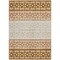 Homeroots 9' X 12' Orange Beige And Ivory Geometric Washable Indoor Outdoor Area Rug 613865 - alternate 3