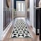World Rug Gallery Geometric Diamond Washable Non Slip Runner Rug 2 ft x 10 ft Cream WR74CREAM2X10 - alternate 1