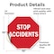 Signmission Stop Accidents, 10 Inch X 10 Inch, Vinyl Decal OC-D-10-305 - alternate 2
