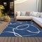Homeroots 8' X 10' Navy Blue And Ivory Abstract Washable Indoor Outdoor Area Rug 597496 - alternate 2