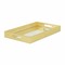 Homeroots 16in Gold Rectangular Wood Handmade Tray With Handles 483290 - alternate 2