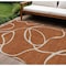Homeroots 10' X 14' Copper And Ivory Abstract Washable Indoor Outdoor Area Rug 597510 - alternate 1