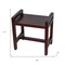 Homeroots 21" X 20" Dark Brown Solid Wood Rectangular Shower Bench 383309 - alternate 3