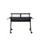 Homeroots 47" Black Wood and Metal Rolling Computer Desk 491455 - alternate 2