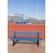 Mytcoat 6ft Outdoor Bench with Back, Portable, Light Blue, Expanded Metal, Textured Coating 804175 - alternate 2