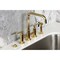 Kingston Brass Bridge Kitchen Faucet with Brass Sprayer, Polished Brass KS8282CMLBS - alternate 2