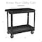 Hirsh Utility Cart, Steel, 2 Shelves, 16 in W, 32 in H 22639 - alternate 3