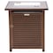Leisuremod Walbrooke Brown Patio Square Tank Holder with Slats Design, Brown WHS20BR - alternate 3