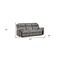 Homeroots 87" Gray Velvet Reclining USB Sofa With Black Legs 491314 - alternate 2