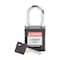Brady Velocity Lockout Padlocks Nylon 1.5in Shackle Clearance KD Black SDPL-BLK-38ST-KD - alternate 1