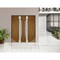 Vdomdoors Steel Double Doors Deux 1713 Natural Oak Stainless Inserts Double Modern Painted-Left Hand-W72xH80 DEUX1713DEXD-OAKW-LH-W72 x H80 - alternate 2