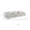 Homeroots 129" Light Gray Italian Leather Reclining USB Sofa 632873 - alternate 4