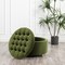 Niche Knight 28 in Large Round Pintucked Storage Ottoman with Lift off lid - Emerald Green N6270EG - alternate 3
