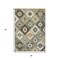 Homeroots 5' X 8' Fern Green Gold And Charcoal Southwestern Washable Indoor Outdoor Area Rug 632264 - alternate 3