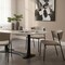 Manhattan Comfort Drift Metal Vegan Leather Side Chair in Stone Gray - Set of 4 DC1532-1 - alternate 1