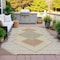 Homeroots 3' X 5' Brown Copper And Fern Green Geometric Washable Indoor Outdoor Area Rug 631897 - alternate 2