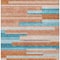 Homeroots 10' X 14' Orange Teal Blue And Salmon Striped Washable Indoor Outdoor Area Rug 613313 - alternate 4