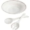 Laurie Gates Mauna 3 Piece Melamine Serving Bowl Set in White with Serving Utensils 135399.03 - alternate 2