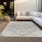 Homeroots 9' X 12' Ivory Beige And Gray Oriental Washable Indoor Outdoor Area Rug 596636 - alternate 3
