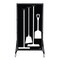 5S Supplies Housekeeping Shadow Board Broom Station V6, Black / White Shadows, Broom Stand, No Text HSB-V6-BLACK/WHITE-BO-STAND-NO TEXT - alternate 1