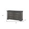 Homeroots 15" Gray Solid Wood Double Dresser 347121 - alternate 3
