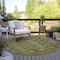 Homeroots 8' Olive Green Taupe And Beige Round Moroccan Washable Indoor Outdoor Area Rug 577207 - alternate 2