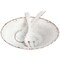 Laurie Gates Mauna 3 Piece Melamine Serving Bowl Set in White with Serving Utensils 135399.03 - alternate 1