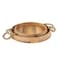Homeroots Set of Two Brown Round Solid Wood Serving Trays With Handles 574199 - alternate 2